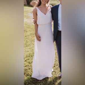 Bill Levkoff dress in Petal Pink. Chiffon fabric, size 0